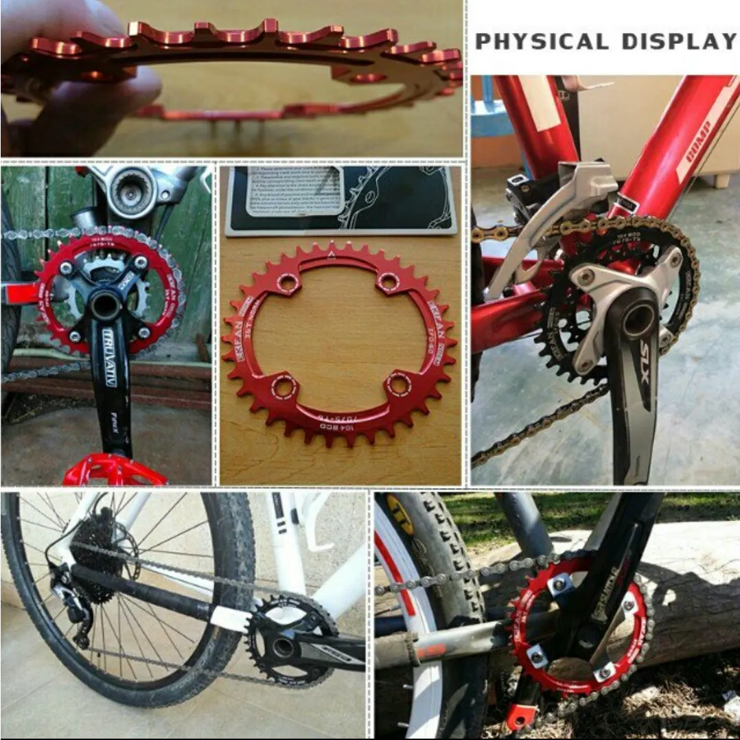 104bcd ROUND Narrow Wide Chain Ring Single Speed Anodized