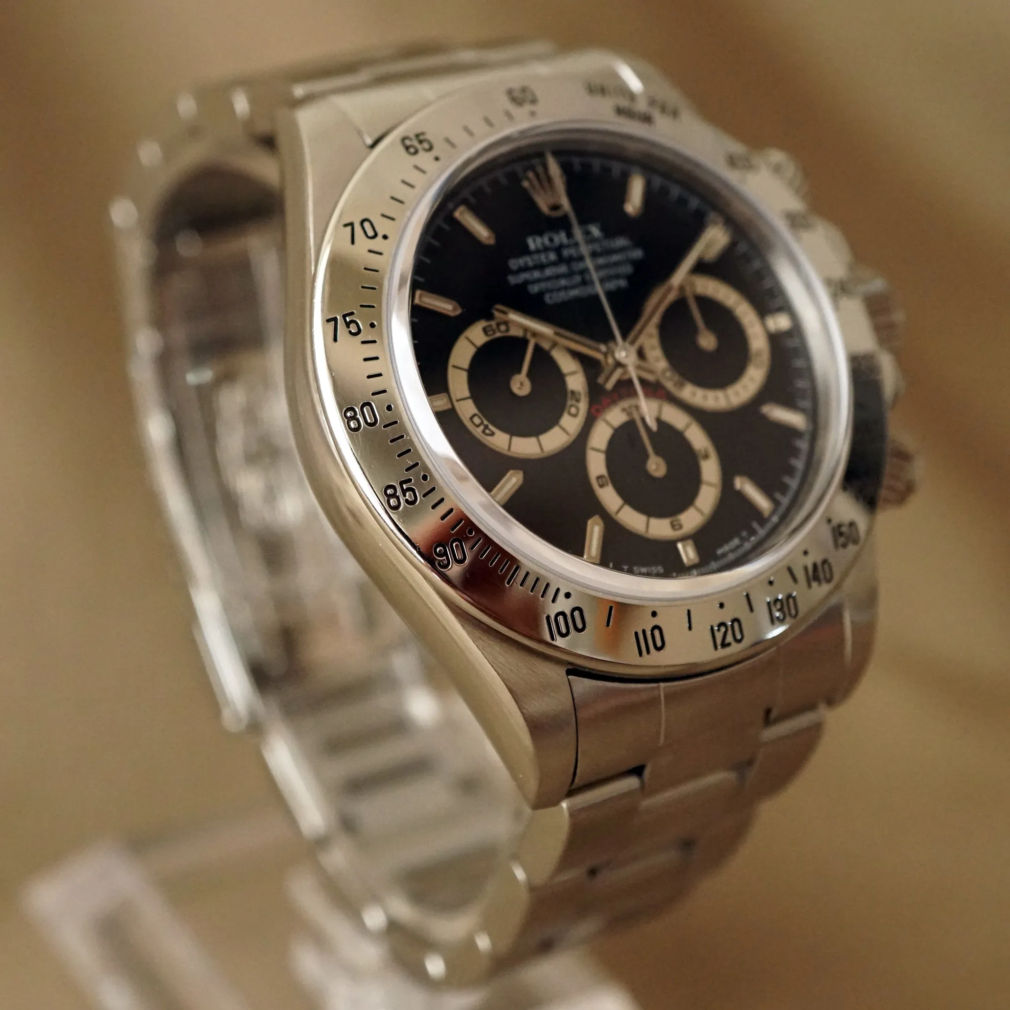 1997 ROLEX COSMOGRAPH BLACK DAYTONA REF.16520 / RSC SERVICED CARD