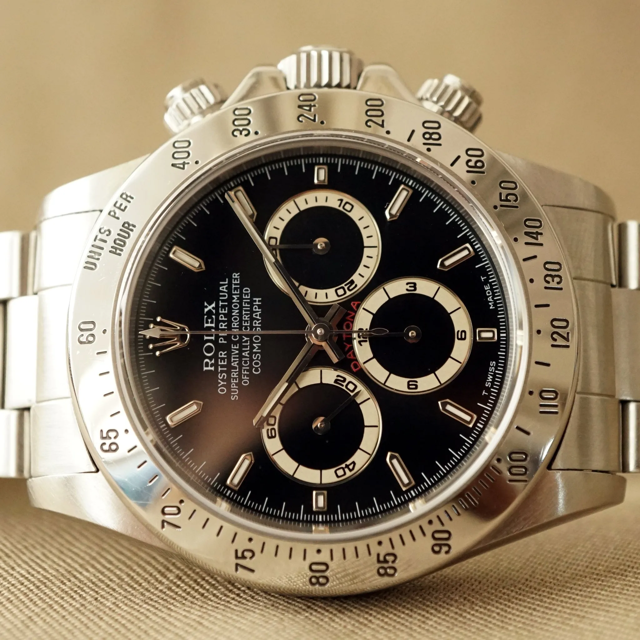 1997 ROLEX COSMOGRAPH BLACK DAYTONA REF.16520 / RSC SERVICED CARD