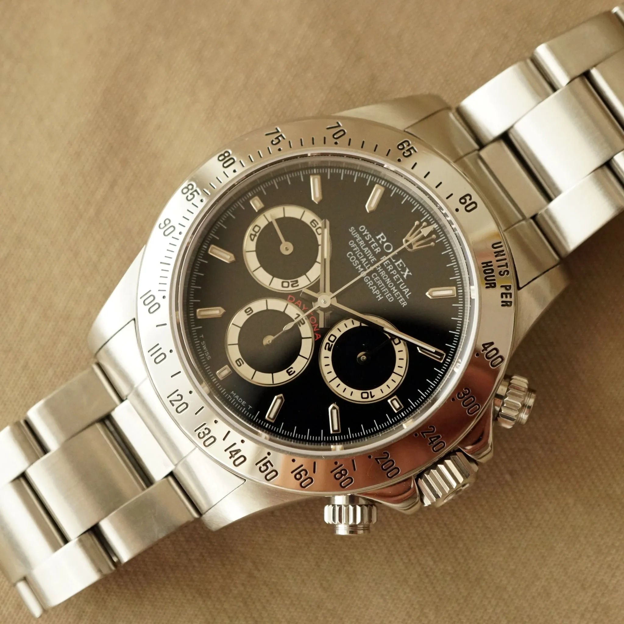 1997 ROLEX COSMOGRAPH BLACK DAYTONA REF.16520 / RSC SERVICED CARD