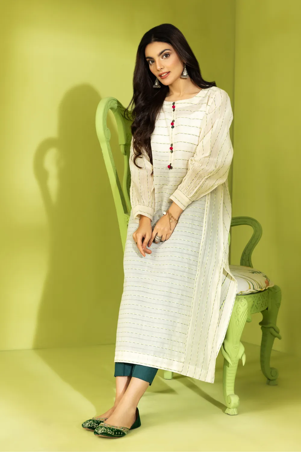 2 PC Stitched | Jacquard Shirt   Trouser