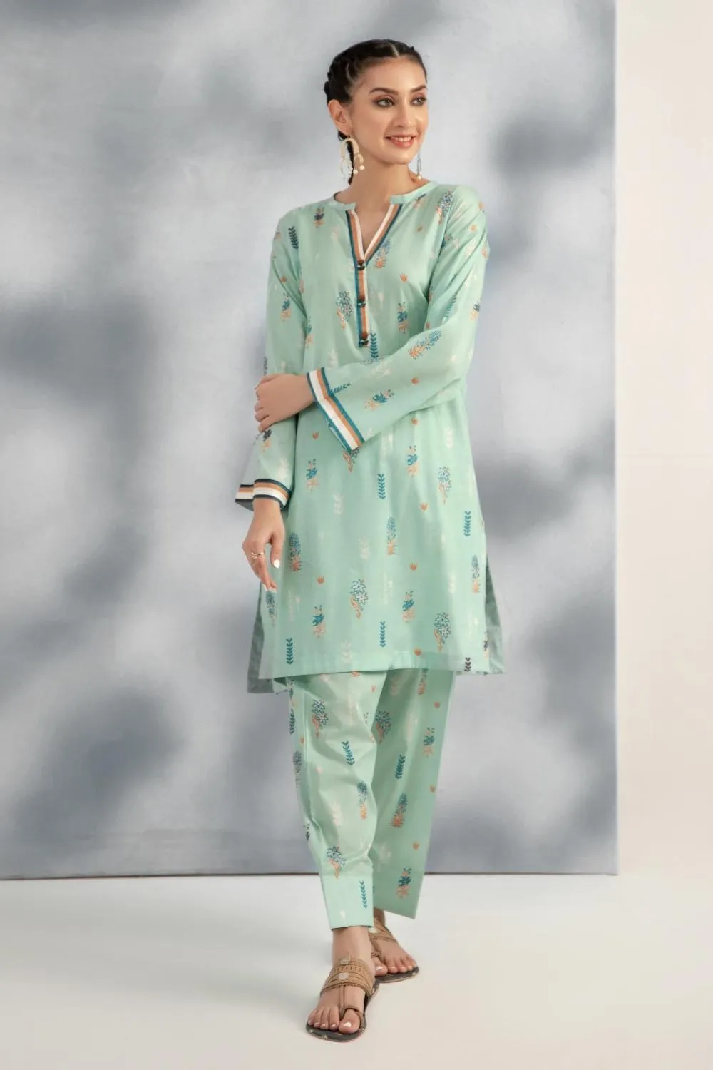2 PC Stitched | Printed Lawn Shirt   Trouser