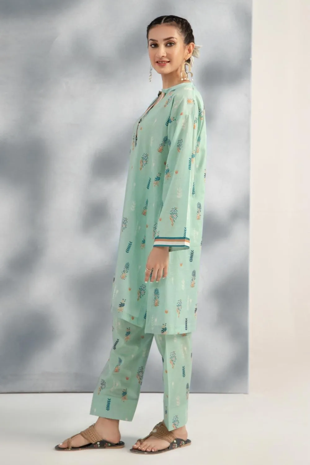 2 PC Stitched | Printed Lawn Shirt   Trouser