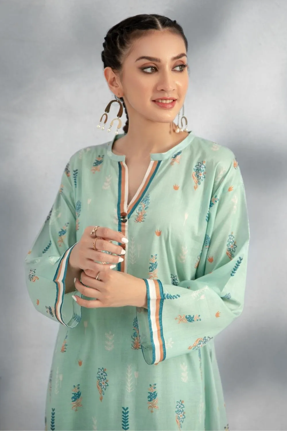2 PC Stitched | Printed Lawn Shirt   Trouser