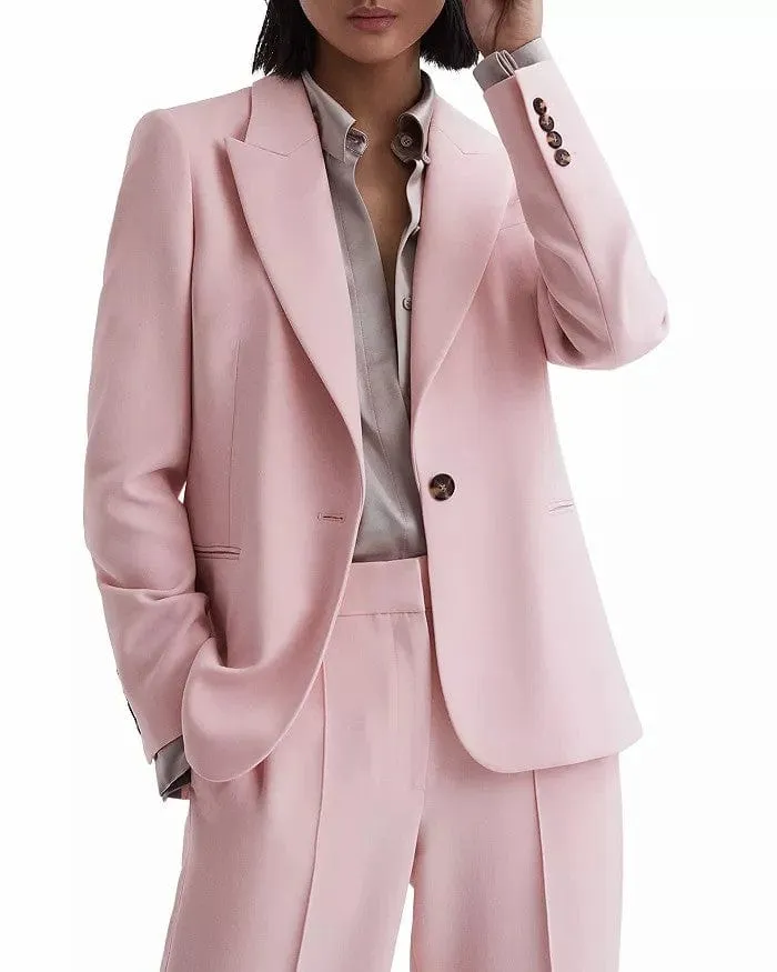 2 Piece Business Casual Peak Lapel Women Suit (Blazer Pants)