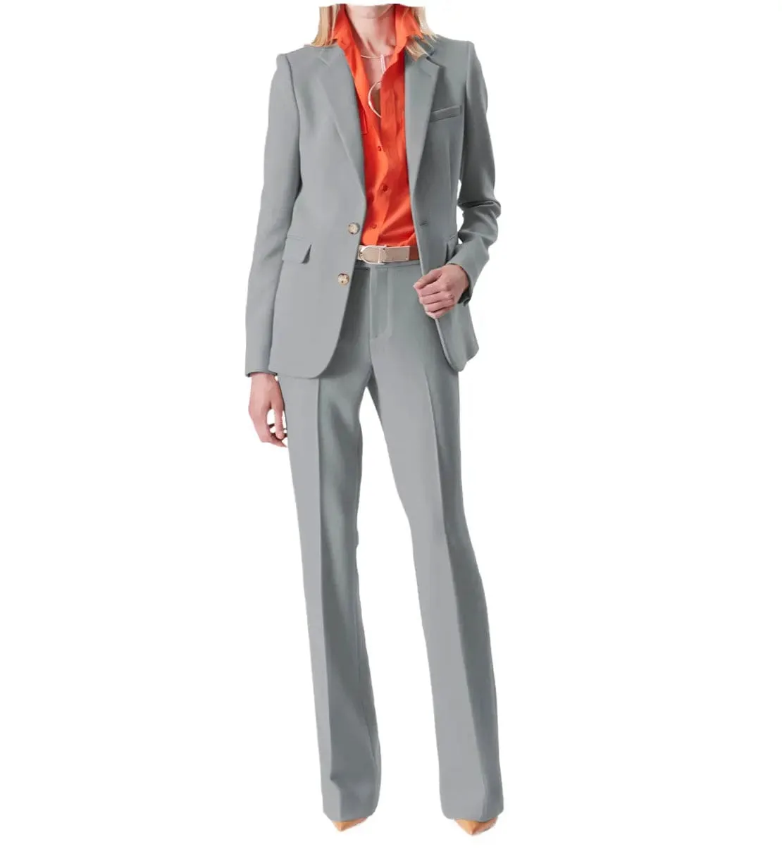 2 Piece Suit Notch Lapel Women Suit (Blazer Pants)