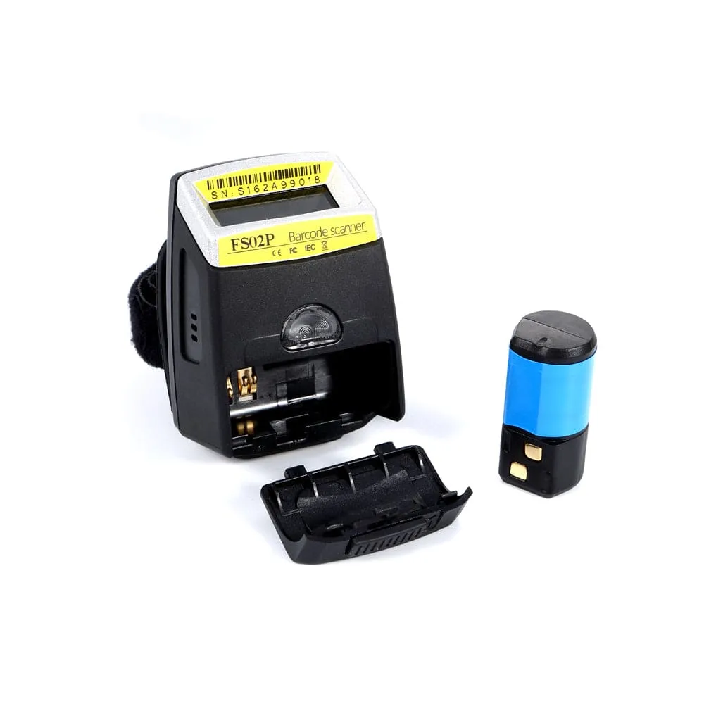 2D Bluetooth Ring Barcode Scanner EF02 with Wristband WT02S