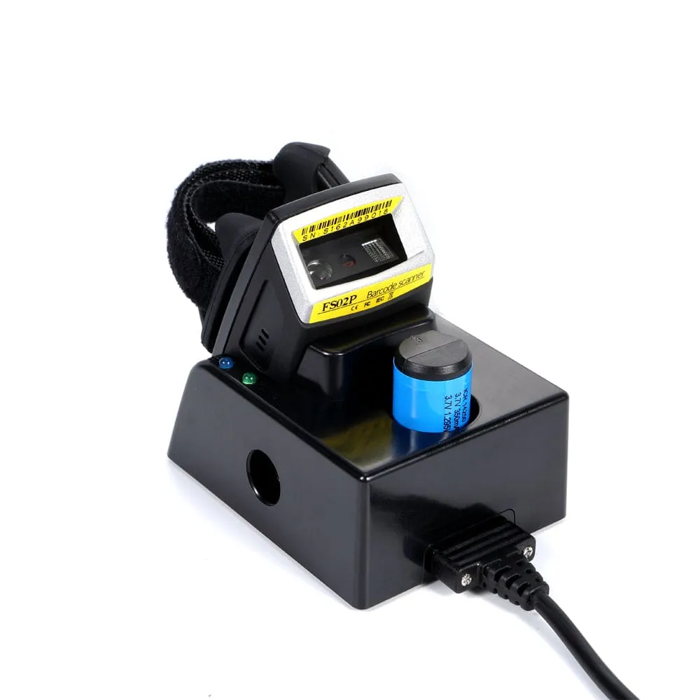 2D Bluetooth Ring Barcode Scanner EF02 with Wristband WT02S