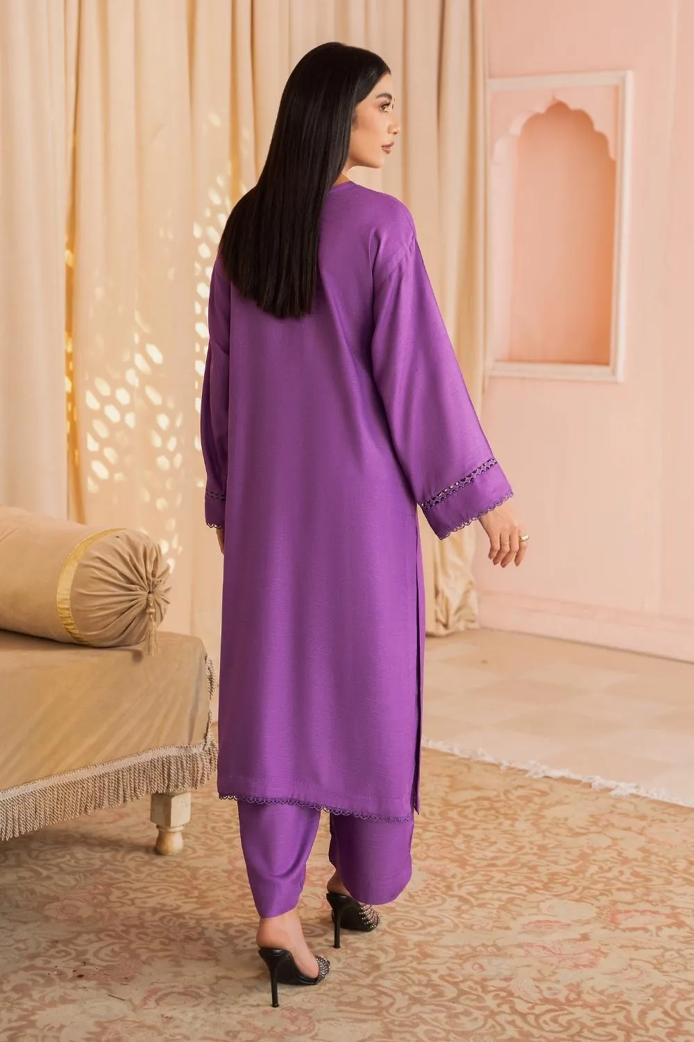 2PC Stitched | Embroidered Slub Staple Suit