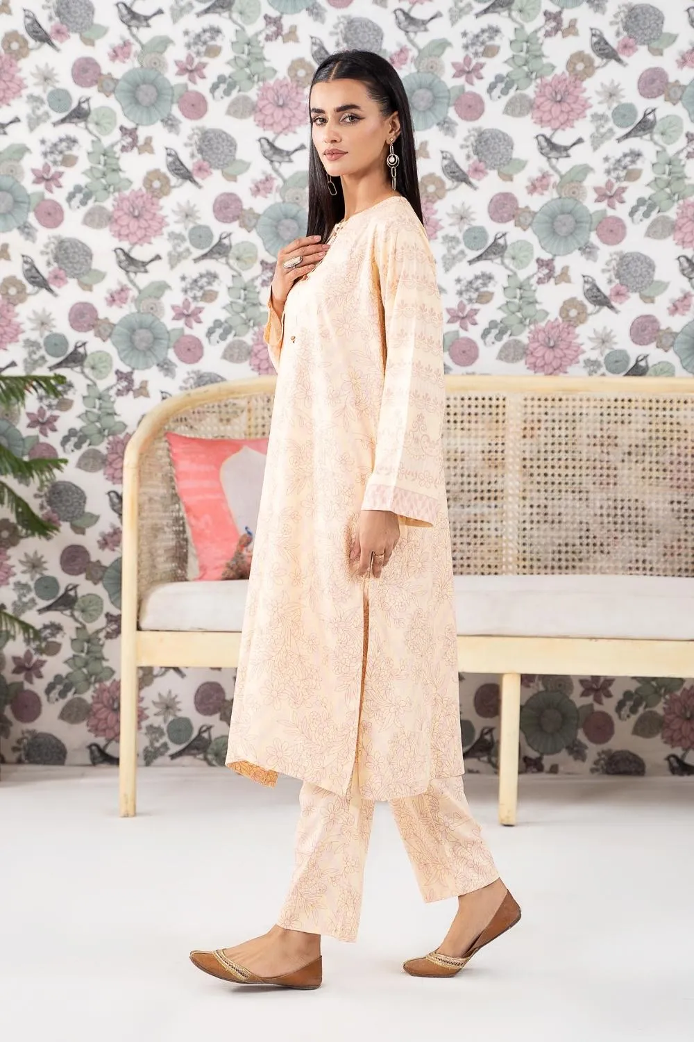 2PC Stitched | Printed Jacquard Suit