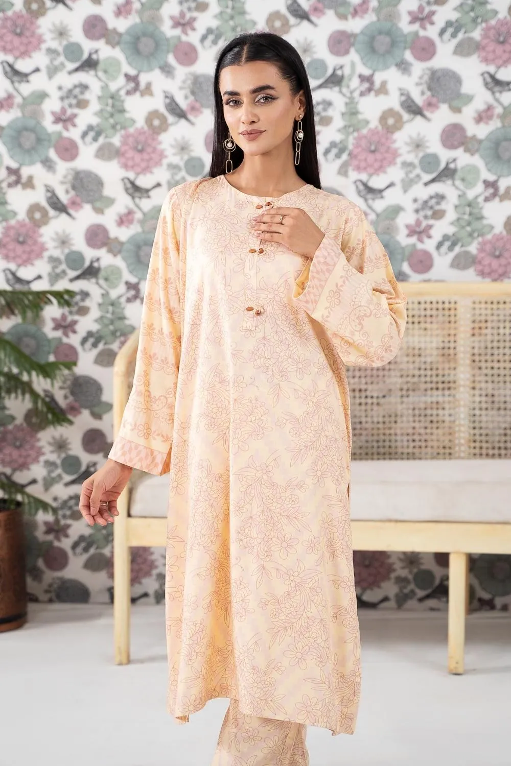 2PC Stitched | Printed Jacquard Suit