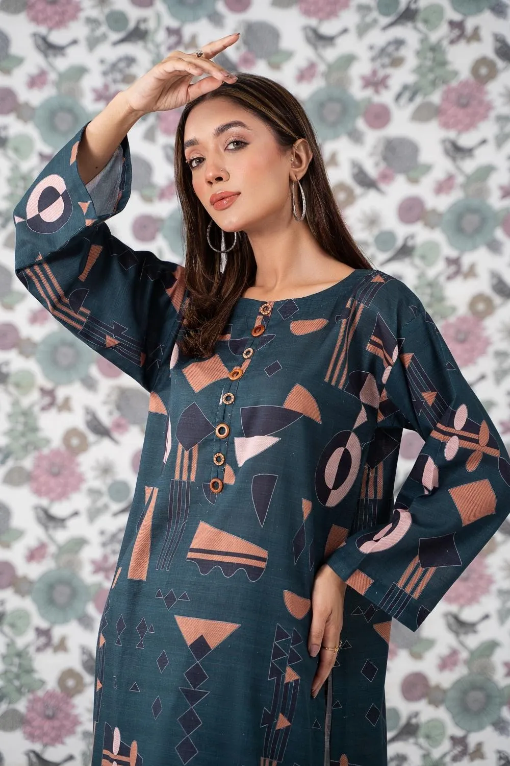 2PC Stitched | Printed Khaddar Suit