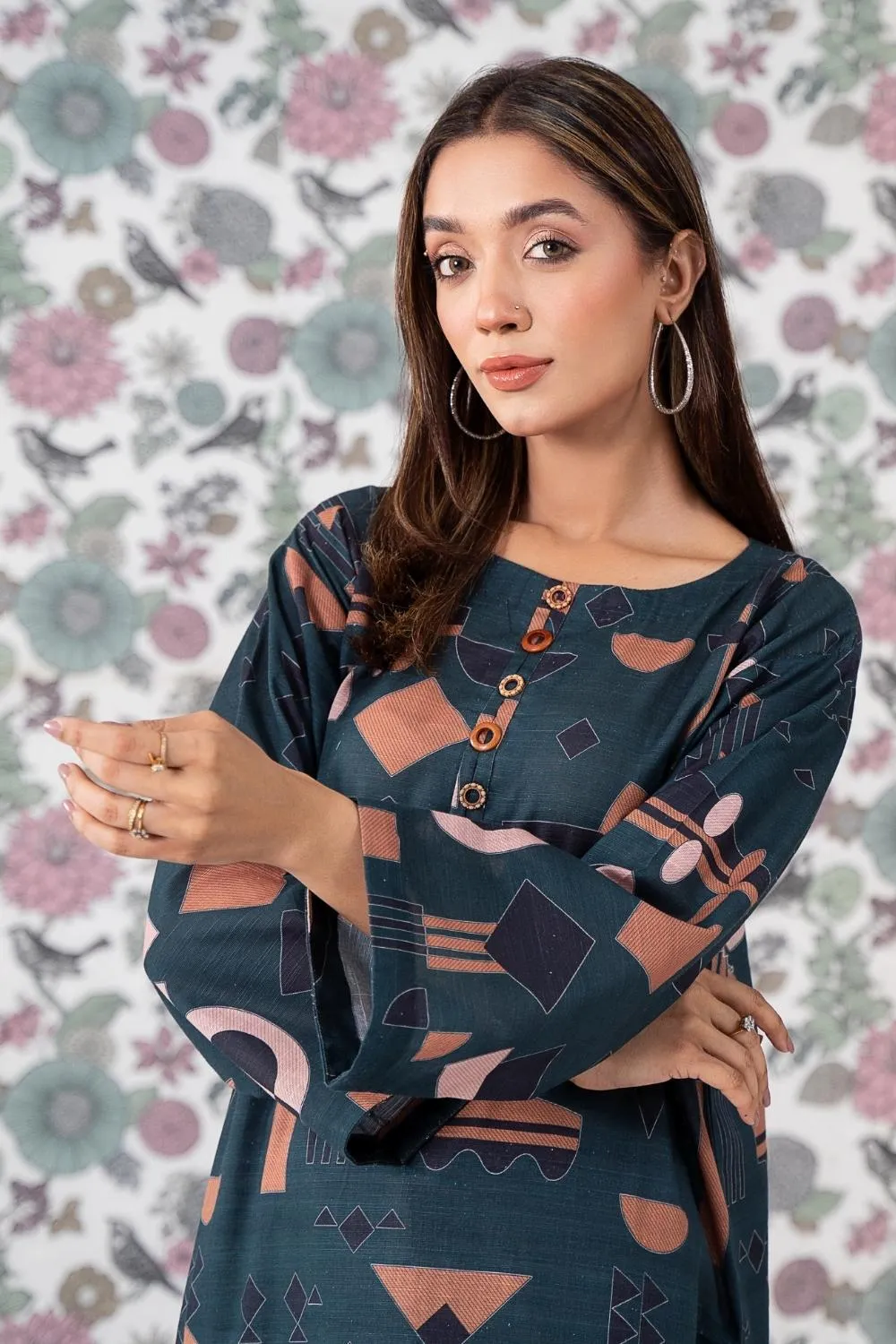 2PC Stitched | Printed Khaddar Suit