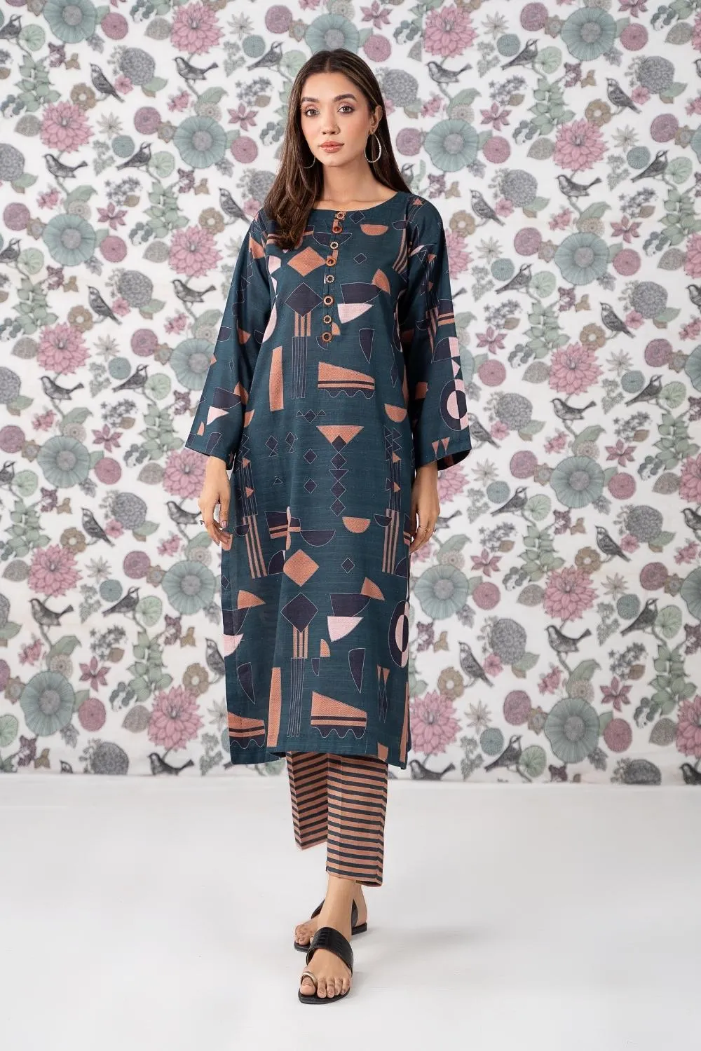 2PC Stitched | Printed Khaddar Suit