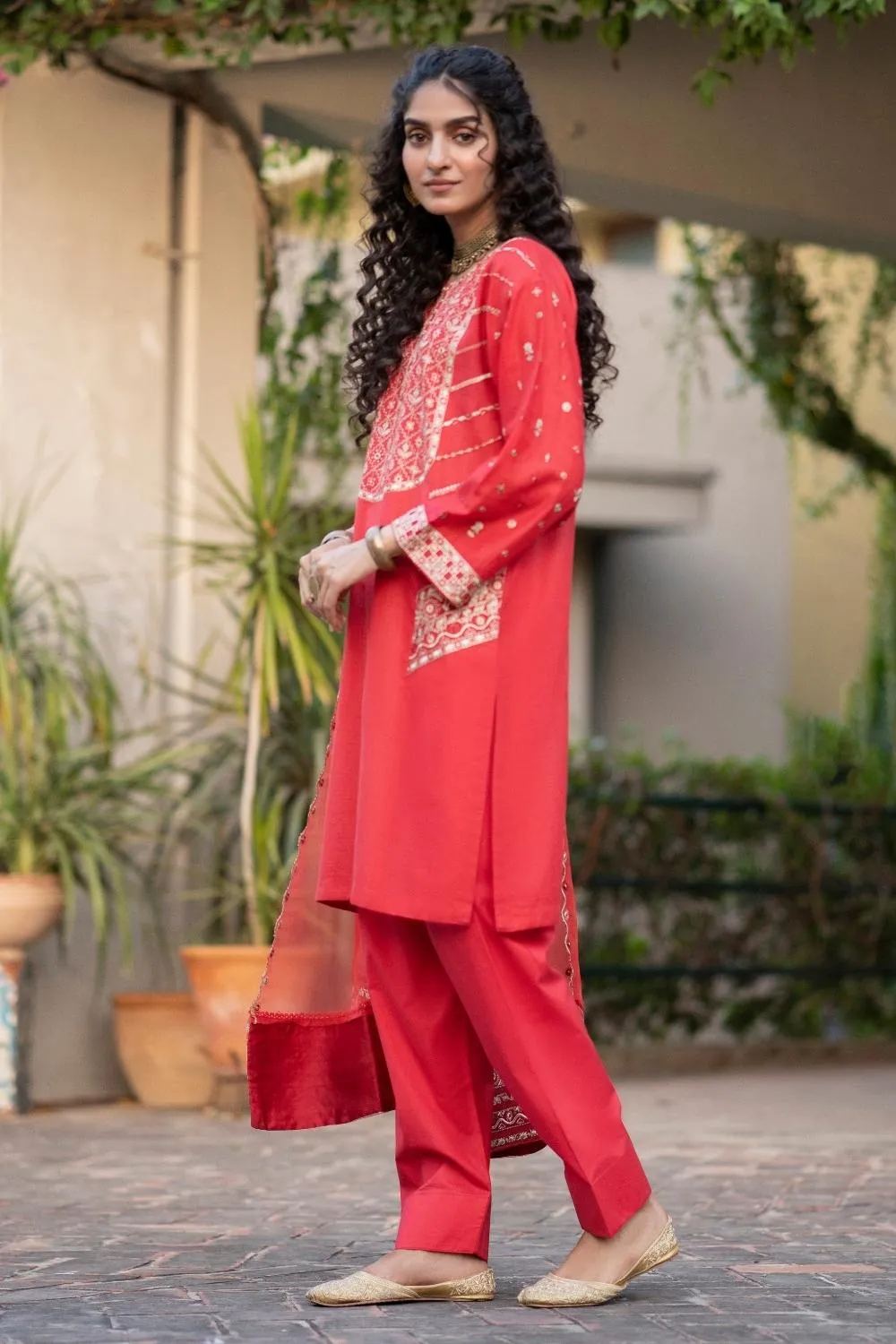 3 PC Stitched | Embroidered Jacquard Suit