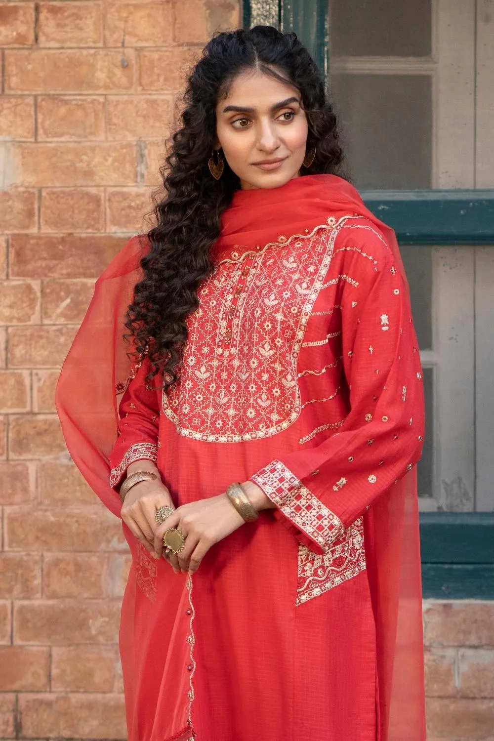 3 PC Stitched | Embroidered Jacquard Suit