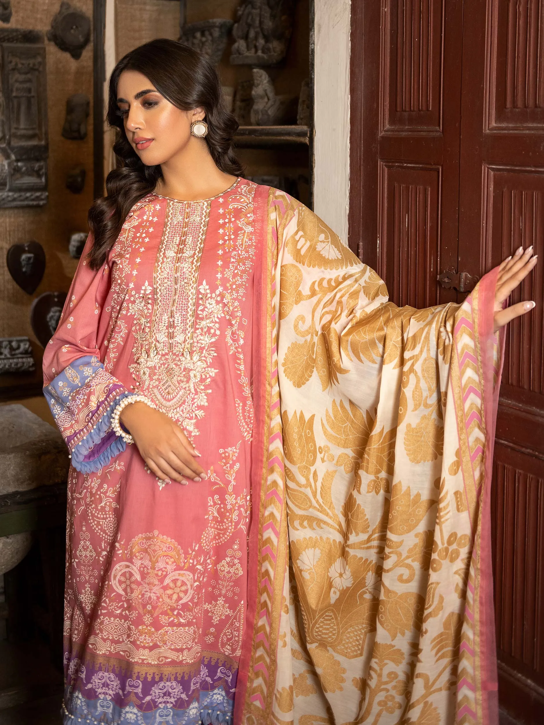 3 Piece Lawn Suit-Embroidered (Unstitched) | Lime Light Women Eid Collection 2023