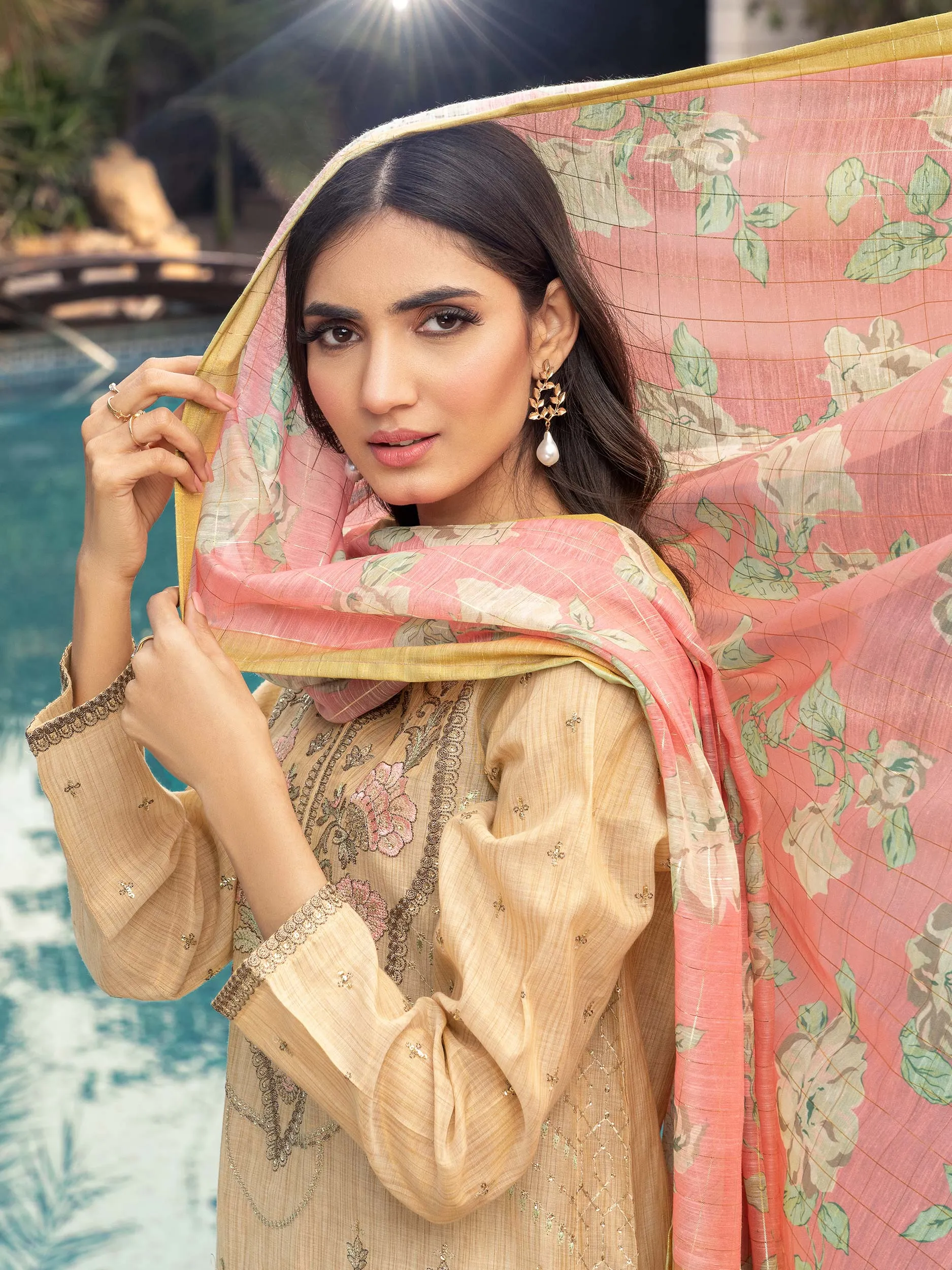 3 Piece Massouri Lawn Suit-Embroidered (Unstitched) | Lime Light Women Eid Collection 2023