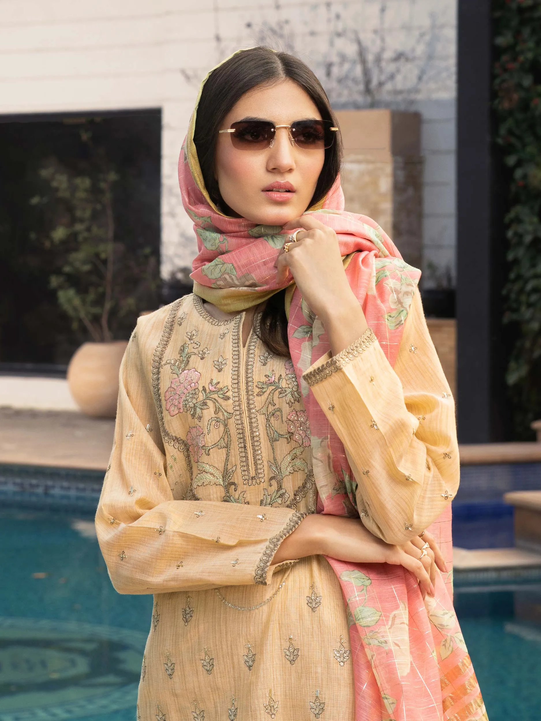 3 Piece Massouri Lawn Suit-Embroidered (Unstitched) | Lime Light Women Eid Collection 2023