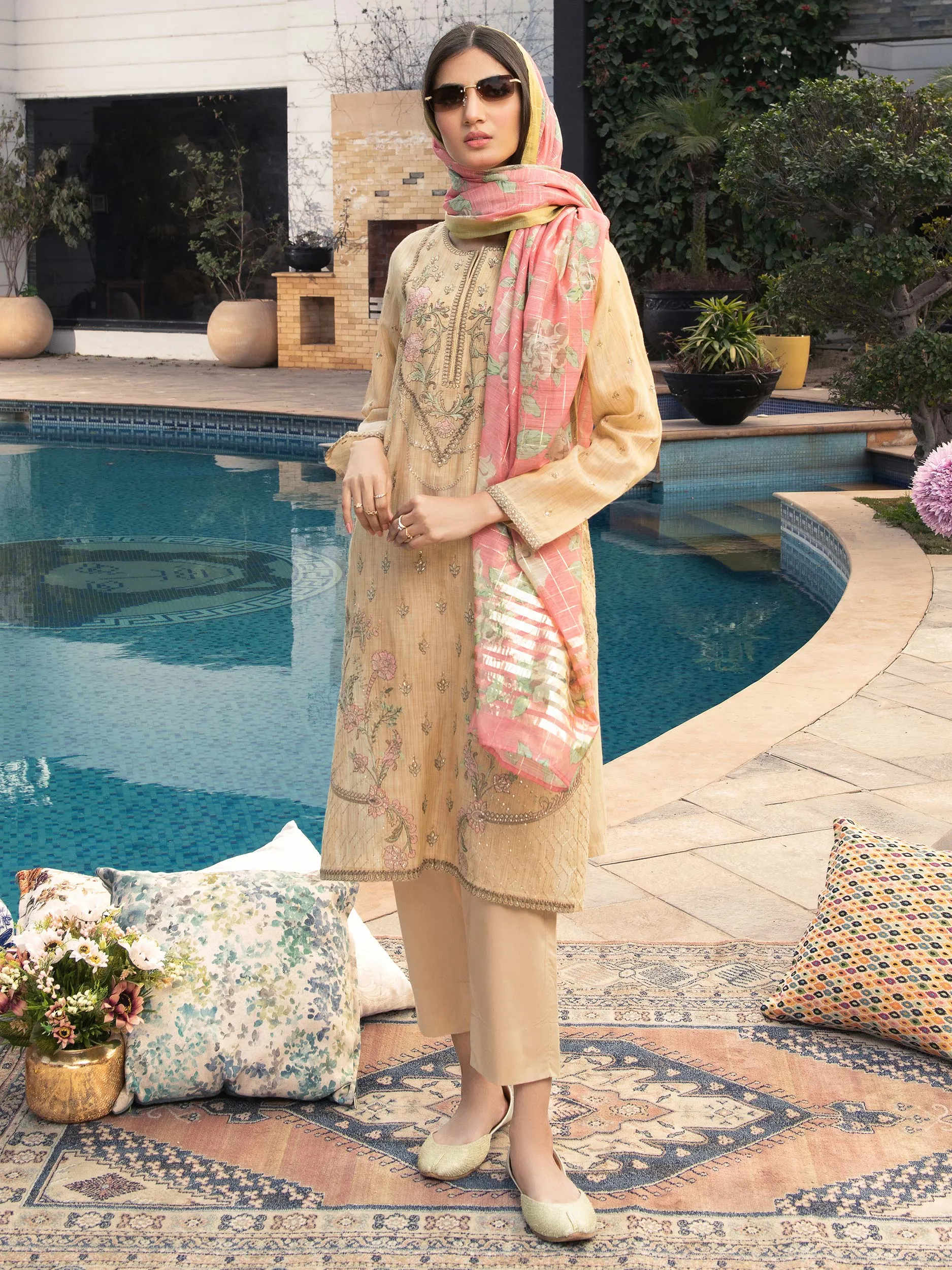 3 Piece Massouri Lawn Suit-Embroidered (Unstitched) | Lime Light Women Eid Collection 2023