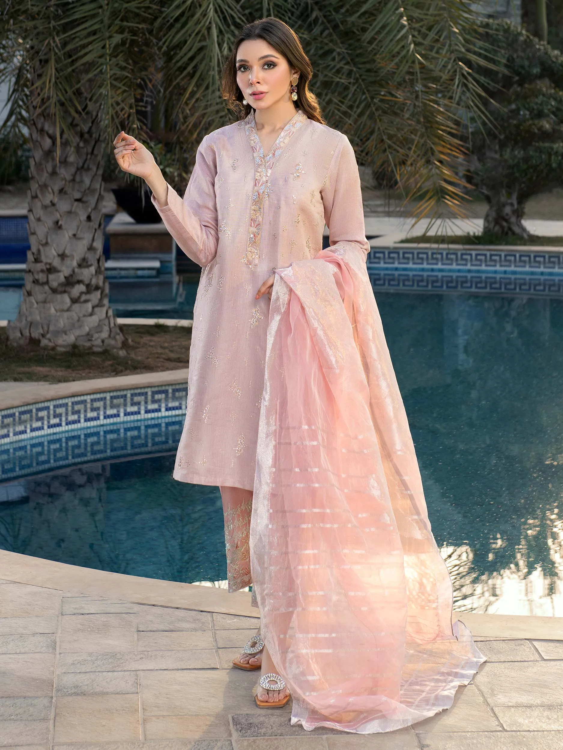 3 Piece Massouri Lawn Suit-Embroidered (Unstitched) | Lime Light Women Eid Collection 2023