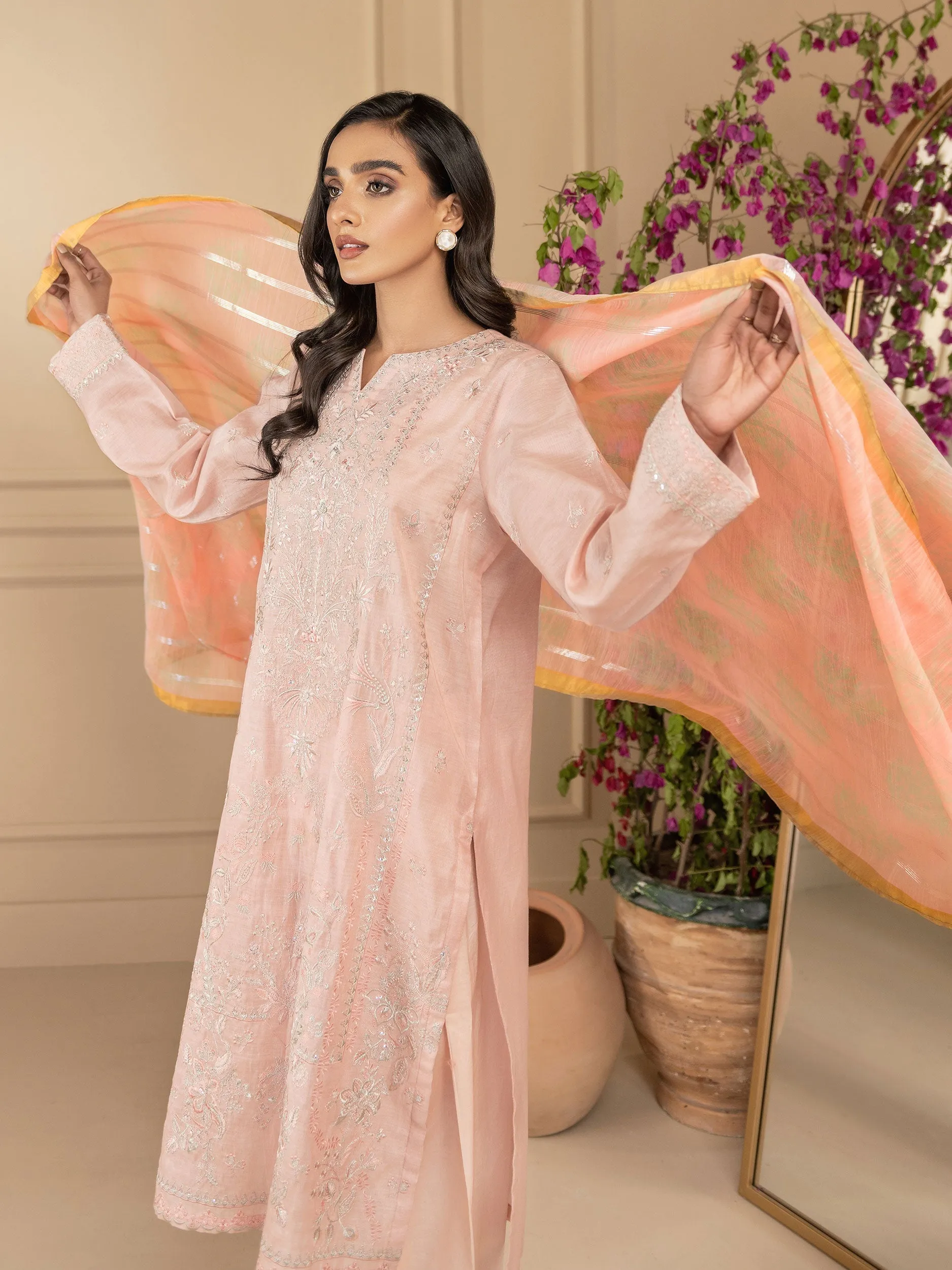 3 Piece Missouri Suit-Embroidered (Unstitched) | Lime Light Women Eid Collection 2023