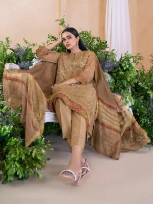 3 Piece Organza Suit-Embroidered (Unstitched) | Lime Light Women Eid Collection 2023