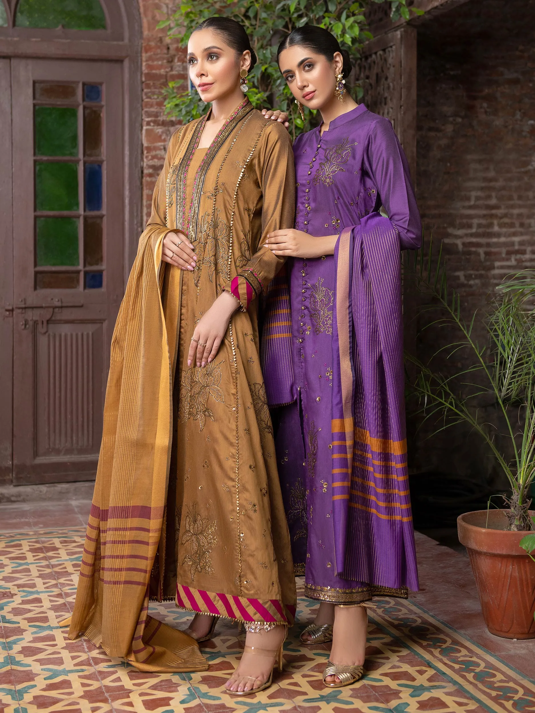3 Piece Silk Suit-Embroidered (Unstitched) | Lime Light Women Eid Collection 2023