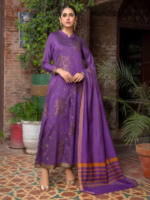 3 Piece Silk Suit-Embroidered (Unstitched) | Lime Light Women Eid Collection 2023
