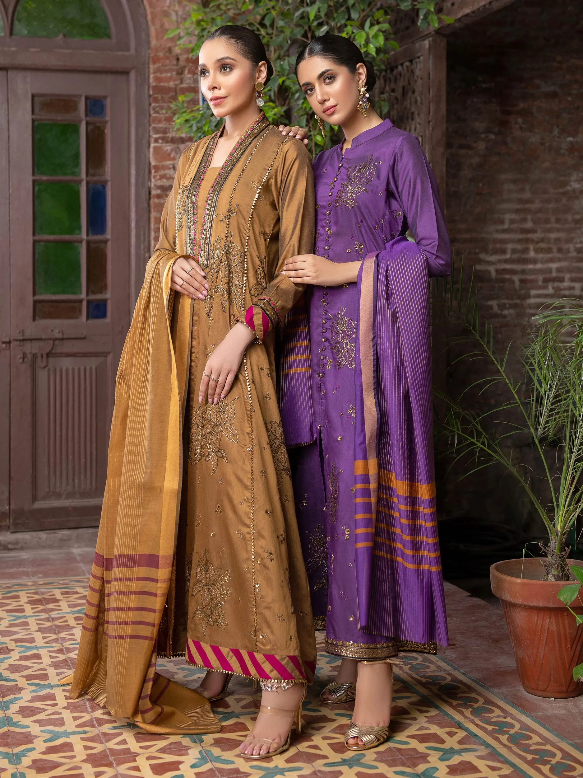 3 Piece Silk Suit-Embroidered (Unstitched) | Lime Light Women Eid Collection 2023