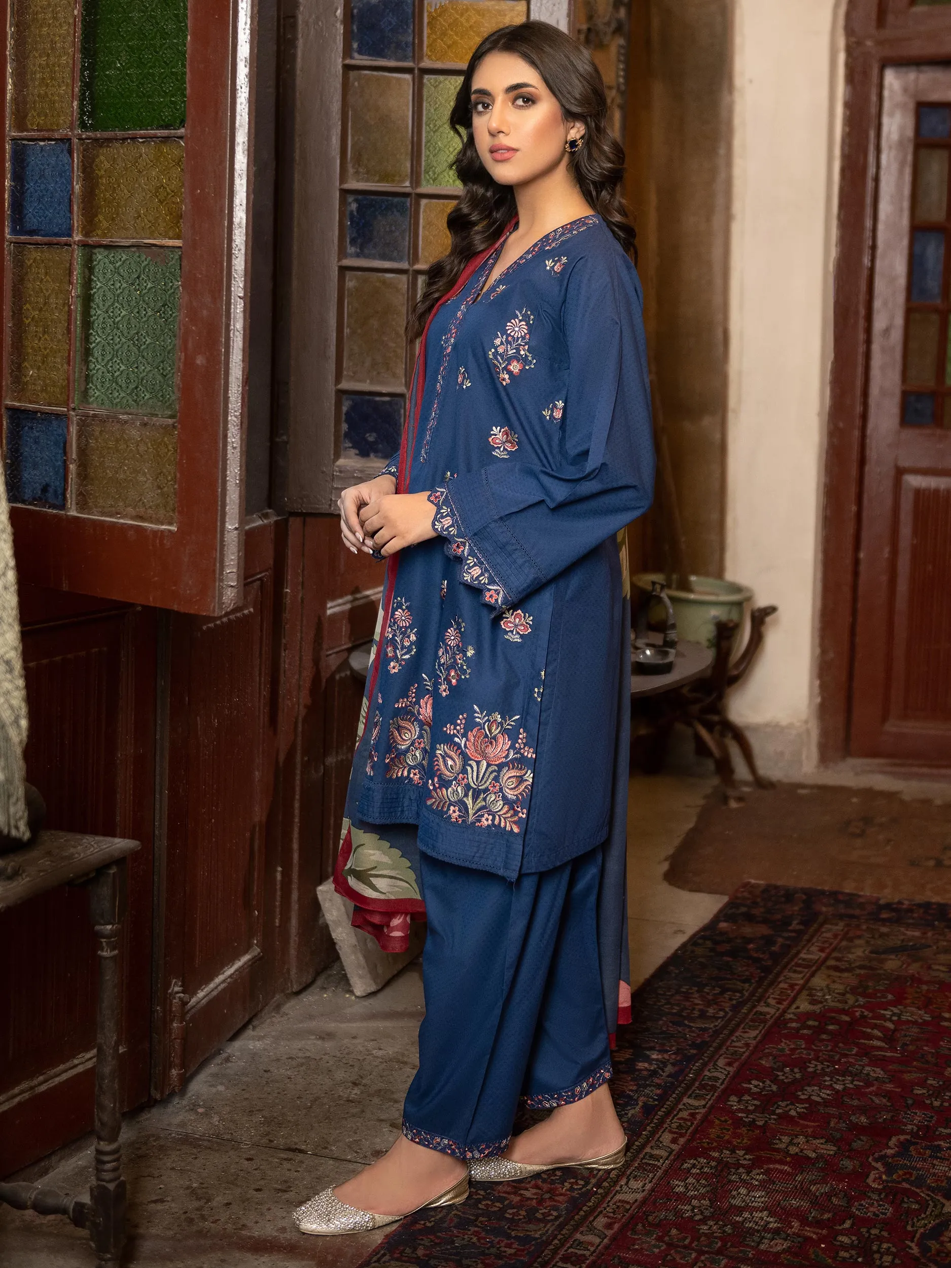 3 Piece Texture Lawn Suit-Embroidered (Unstitched) | Lime Light Women Eid Collection 2023