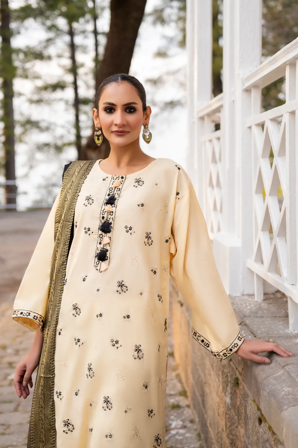 3PC Stitched | Emboridered Lawn Suit