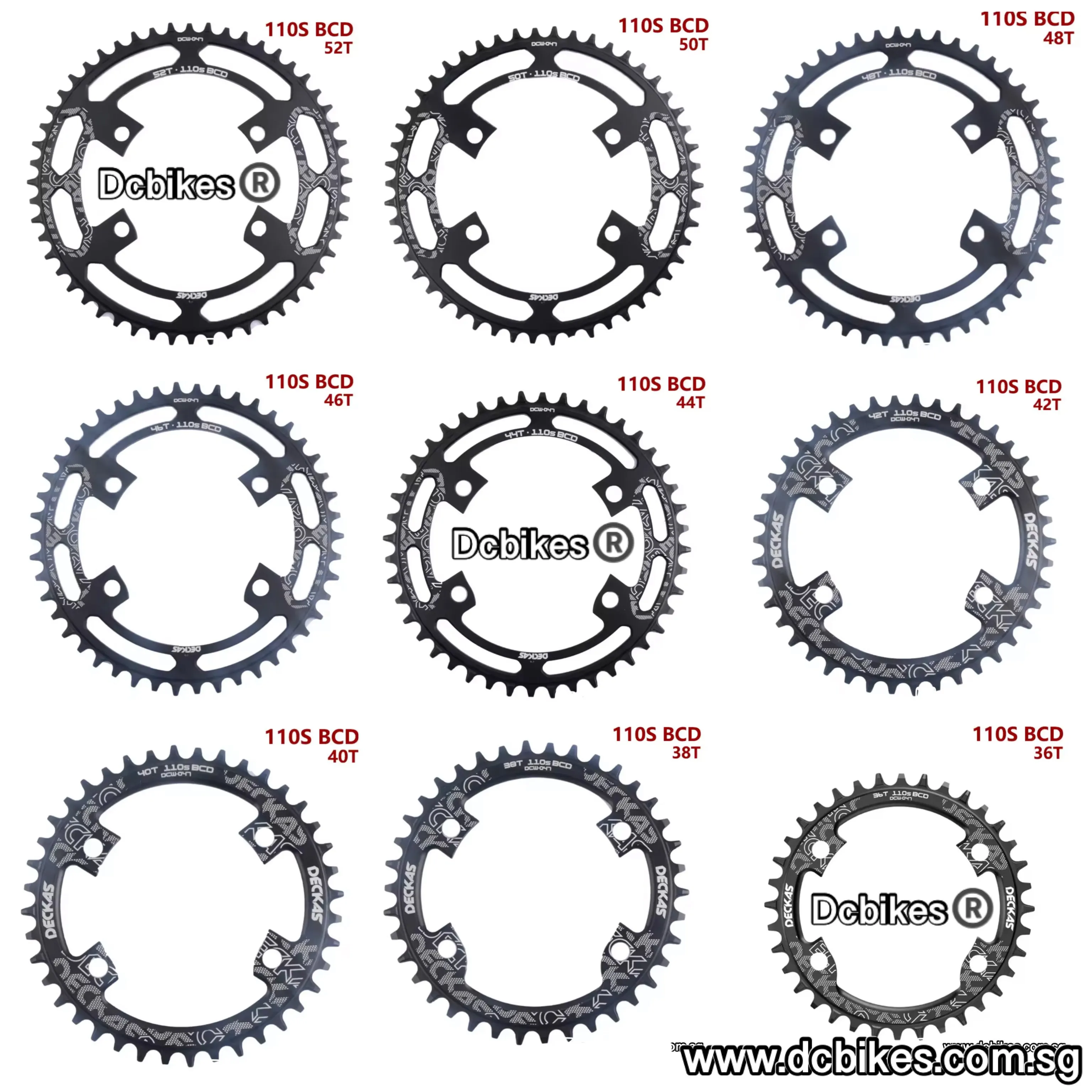 4 Hole 110BCD Cyclocross CX Road Foldie Narrow Wide Chain Ring 
