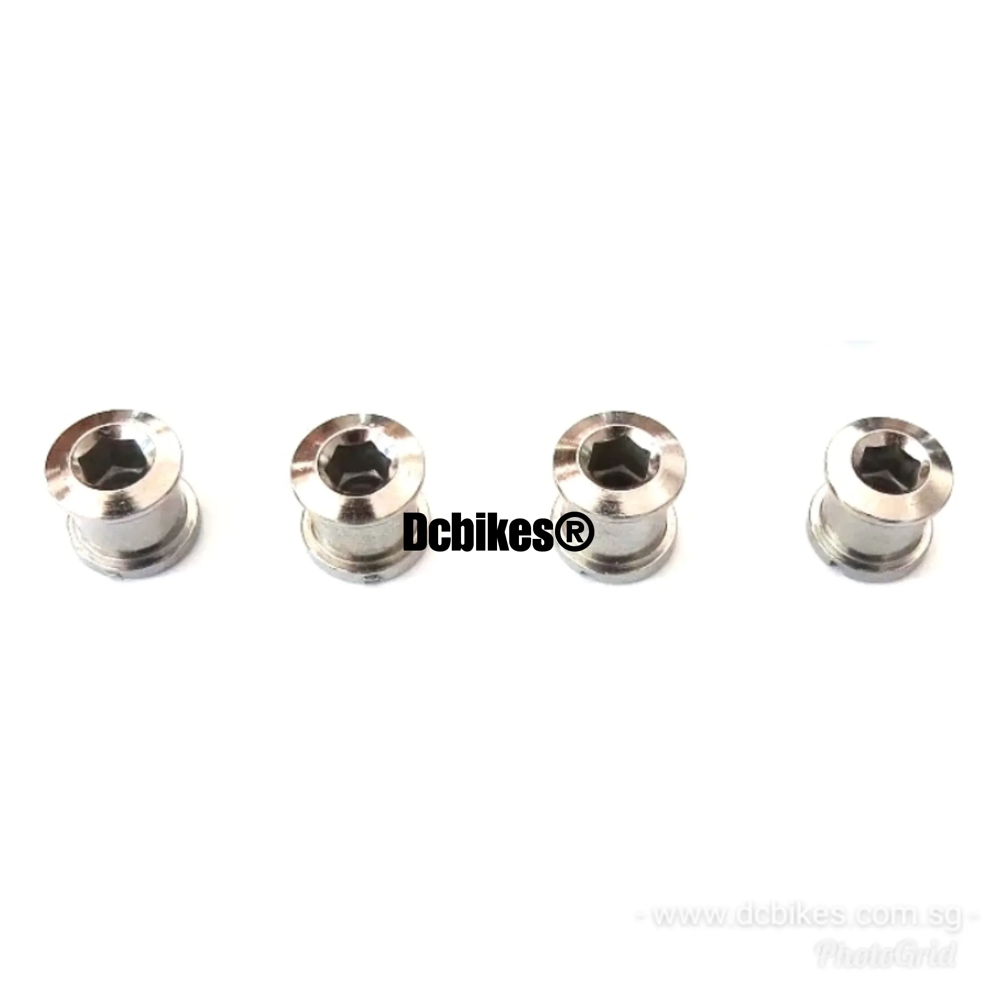 4 X Single Speed MTB Silver Chain Ring Bolts