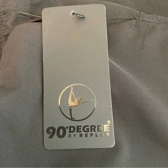 90 Degree by Reflex Black Cuffed Activewear Short