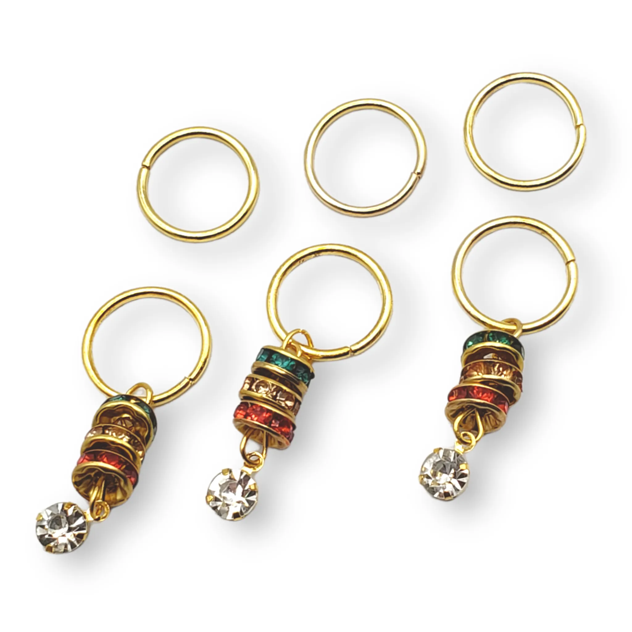 AB Hair Rings w/ Charm