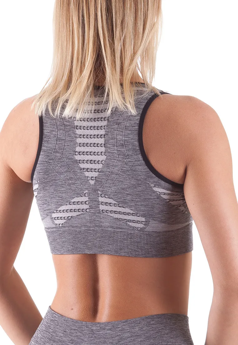 Actiwear Womens Dryarn Melange Crop Top