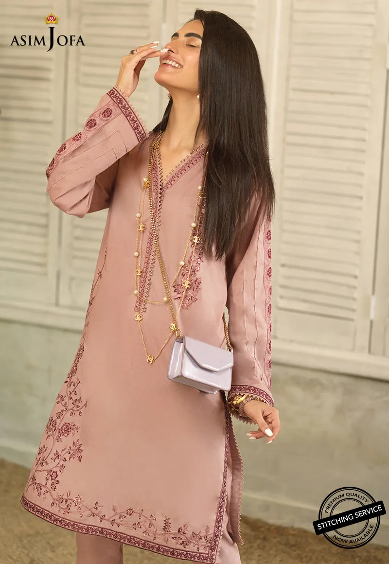 AJES-08 | Asim Jofa AJ Essentials Summer Collection 2022 | Embroidered Cotton Suits Unstitched 3 Piece