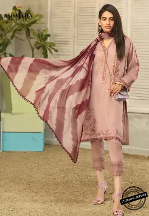 AJES-08 | Asim Jofa AJ Essentials Summer Collection 2022 | Embroidered Cotton Suits Unstitched 3 Piece