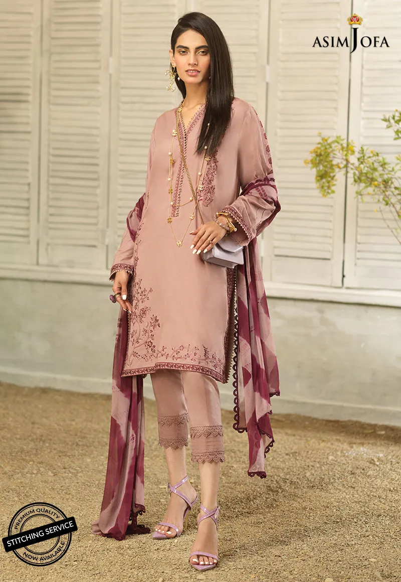 AJES-08 | Asim Jofa AJ Essentials Summer Collection 2022 | Embroidered Cotton Suits Unstitched 3 Piece