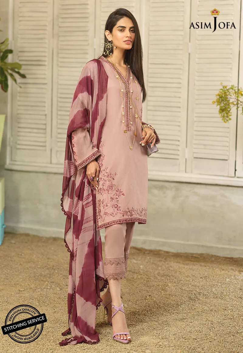 AJES-08 | Asim Jofa AJ Essentials Summer Collection 2022 | Embroidered Cotton Suits Unstitched 3 Piece