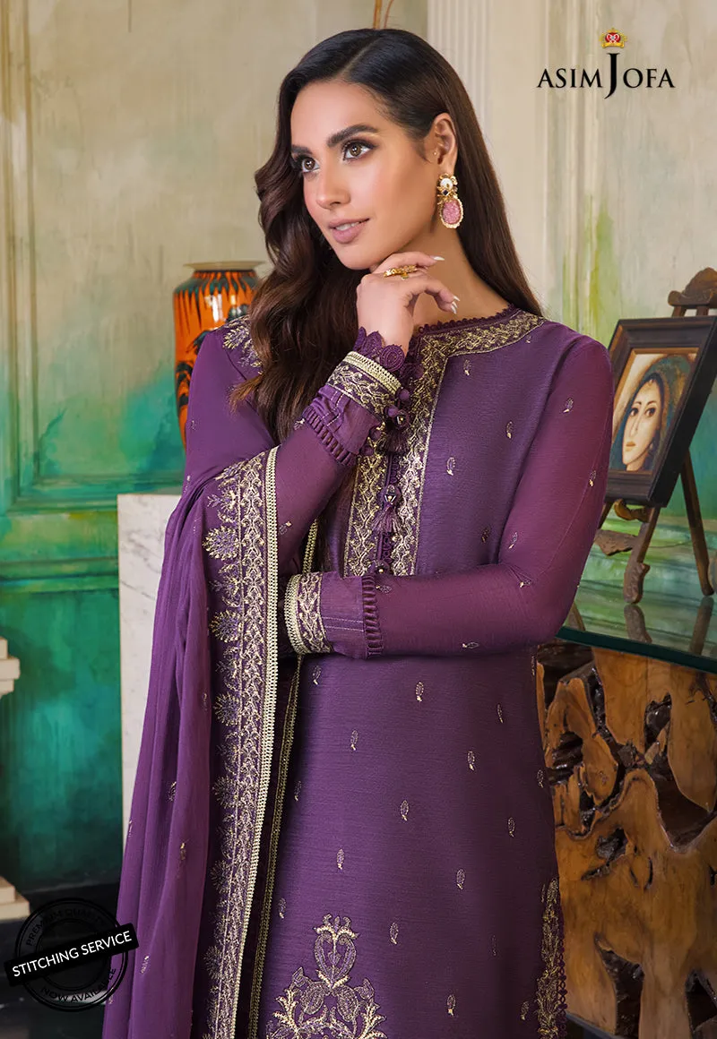 AJIM-05 Asim Jofa The Iqra & Minal Edit Winter Collection 2022 | Unstitched Embroidered Cotton Suits