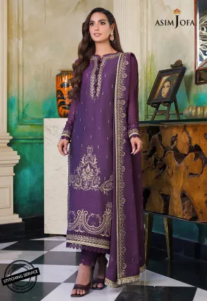 AJIM-05 Asim Jofa The Iqra & Minal Edit Winter Collection 2022 | Unstitched Embroidered Cotton Suits
