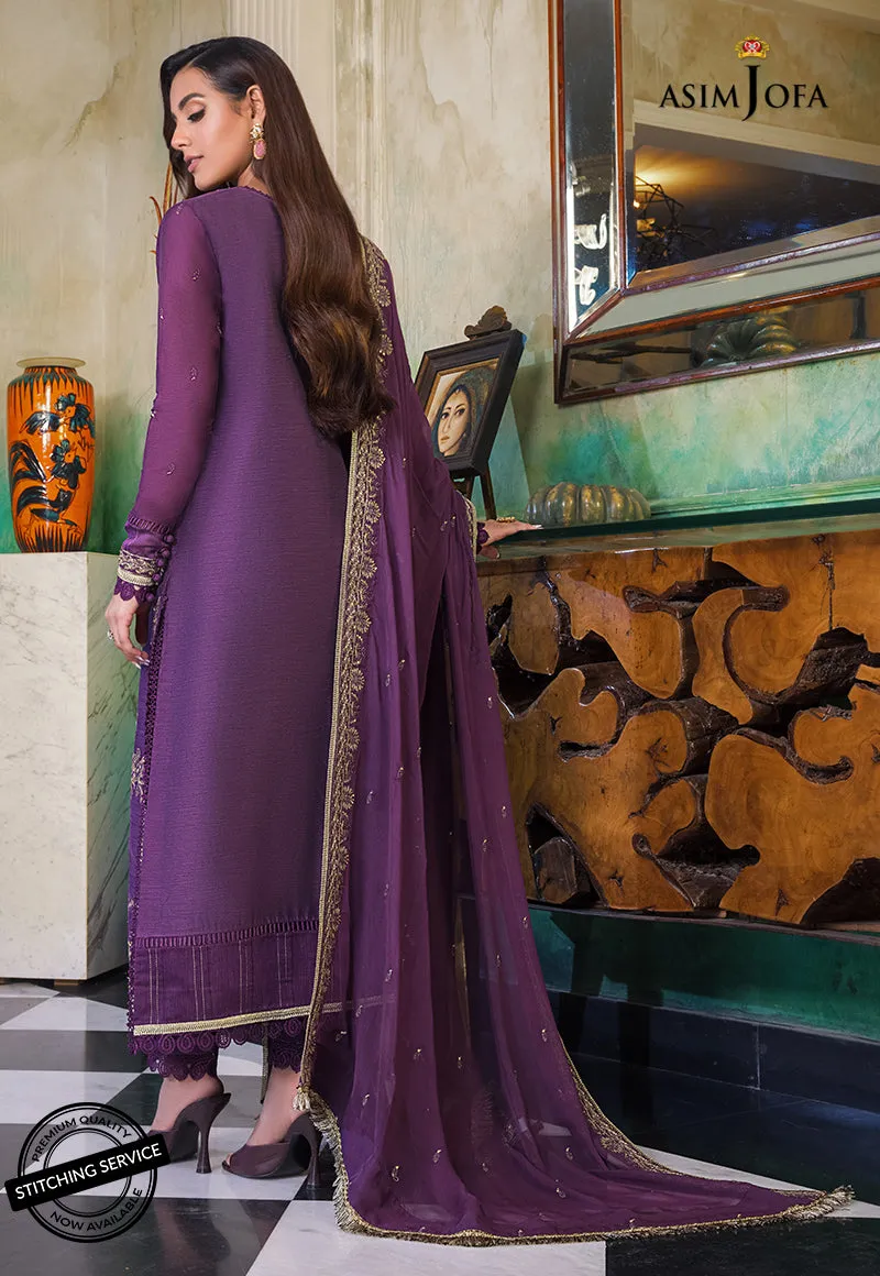 AJIM-05 Asim Jofa The Iqra & Minal Edit Winter Collection 2022 | Unstitched Embroidered Cotton Suits