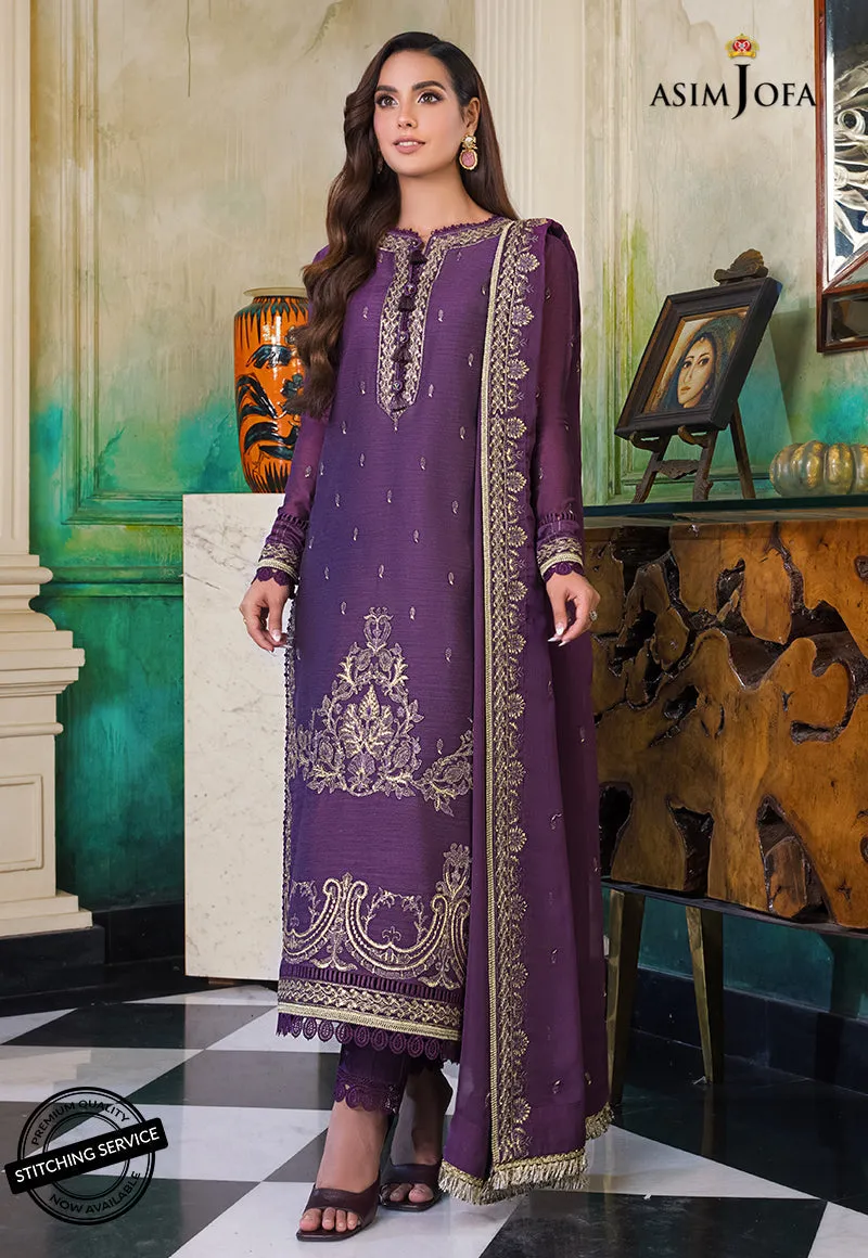 AJIM-05 Asim Jofa The Iqra & Minal Edit Winter Collection 2022 | Unstitched Embroidered Cotton Suits