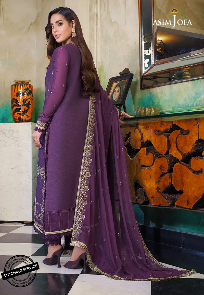 AJIM-05 Asim Jofa The Iqra & Minal Edit Winter Collection 2022 | Unstitched Embroidered Cotton Suits
