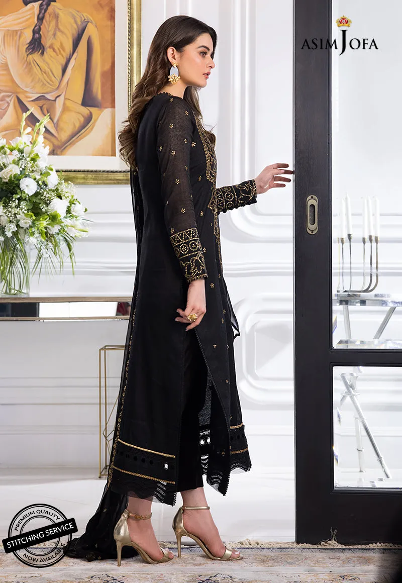 AJIM-14 Asim Jofa The Iqra & Minal Edit Winter Collection 2022 | Unstitched Embroidered Cotton Suits