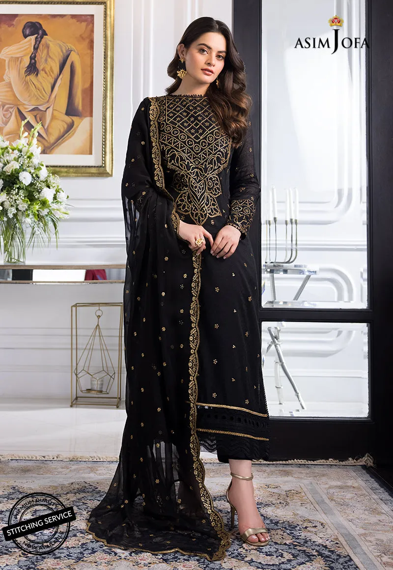 AJIM-14 Asim Jofa The Iqra & Minal Edit Winter Collection 2022 | Unstitched Embroidered Cotton Suits