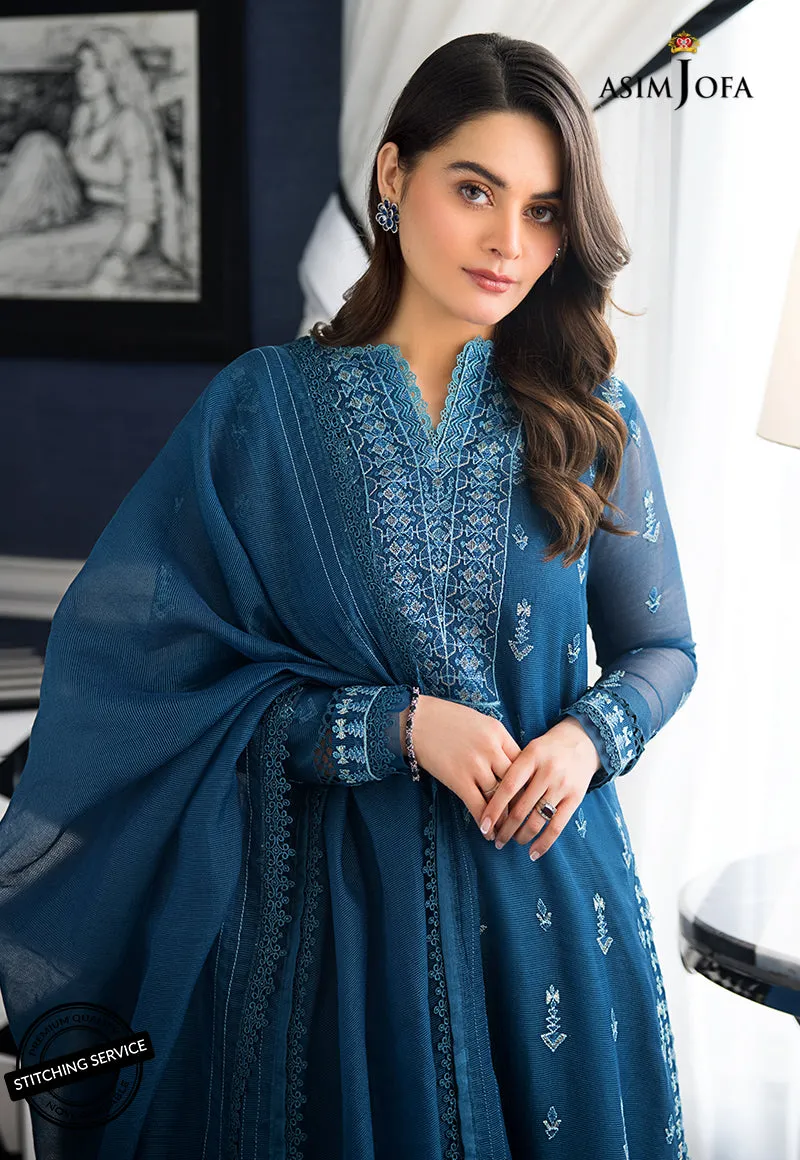 AJIM-20 Asim Jofa The Iqra & Minal Edit Winter Collection 2022 | Unstitched Embroidered Cotton Suits