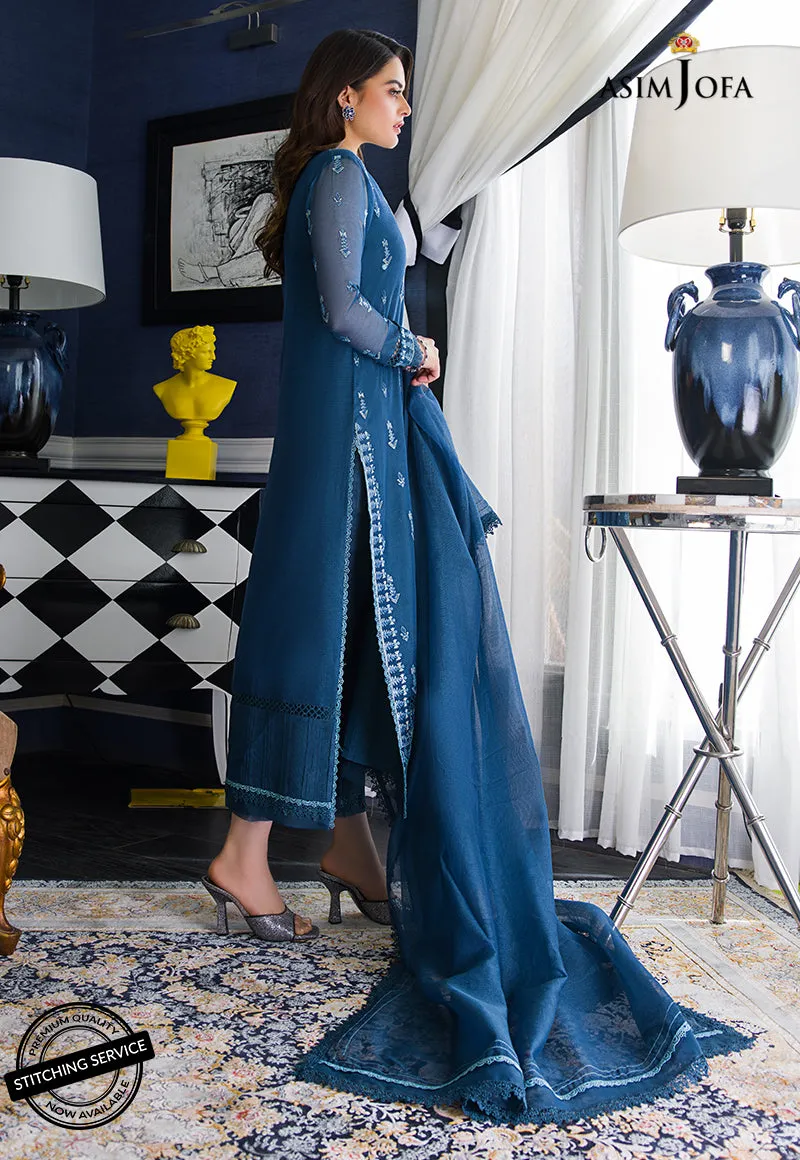 AJIM-20 Asim Jofa The Iqra & Minal Edit Winter Collection 2022 | Unstitched Embroidered Cotton Suits